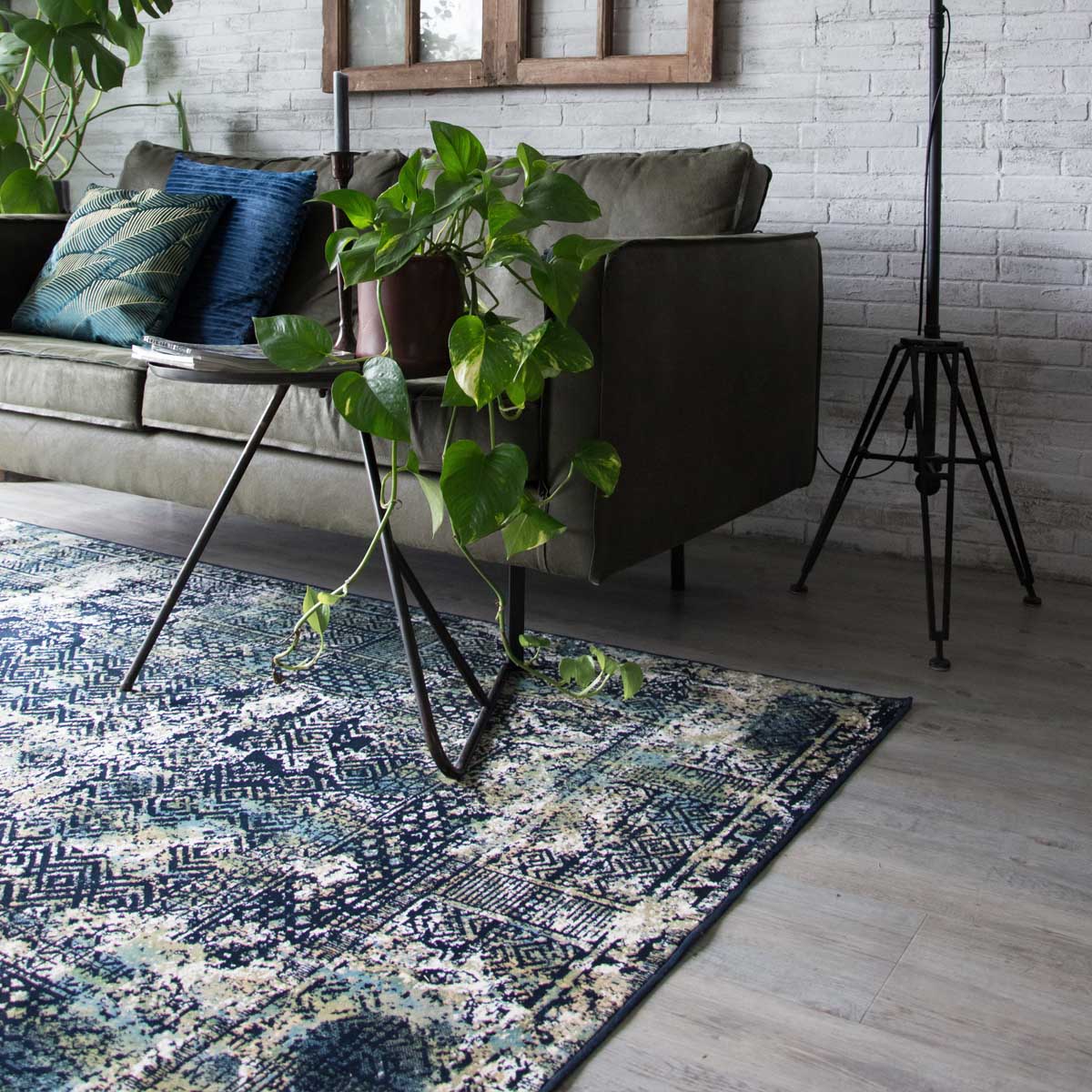 Vintage Teppich Feather - Blau Vintage Teppich Feather - Blau