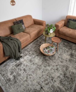 Vintage Teppich Feather - Grau