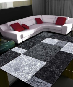 Teppich Modern Kariert Hawaii - Schwarz