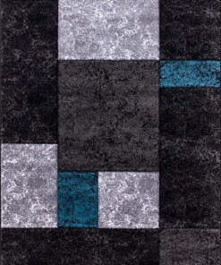 Läufer Modern Kariert Hawaii - Türkis