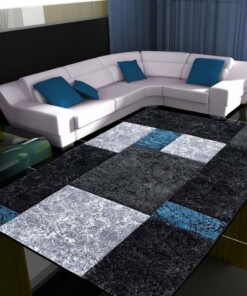 Teppich Modern Kariert Hawaii - Türkis