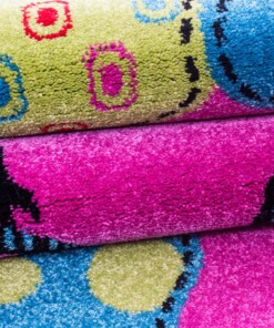 Kinderteppich Schmetterling & Vogel - Lila - close up materiaal, thumbnail Kinderteppich Schmetterling & Vogel - Lila - close up materiaal, thumbnail