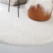 Hochflor Teppich Rund Shaggy Trend - Terrakotta - close up zijkant, thumbnail