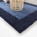 Hochflor Teppich Bordüre Shaggy Trend - Blau