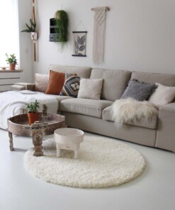 Hochflor Teppich Rund - Shaggy Royal Creme - sfeer, thumbnail Hochflor Teppich Rund - Shaggy Royal Creme - sfeer, thumbnail
