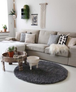 Hochflor Teppich Rund - Shaggy Royal Grau - sfeer, thumbnail Hochflor Teppich Rund - Shaggy Royal Grau - sfeer, thumbnail