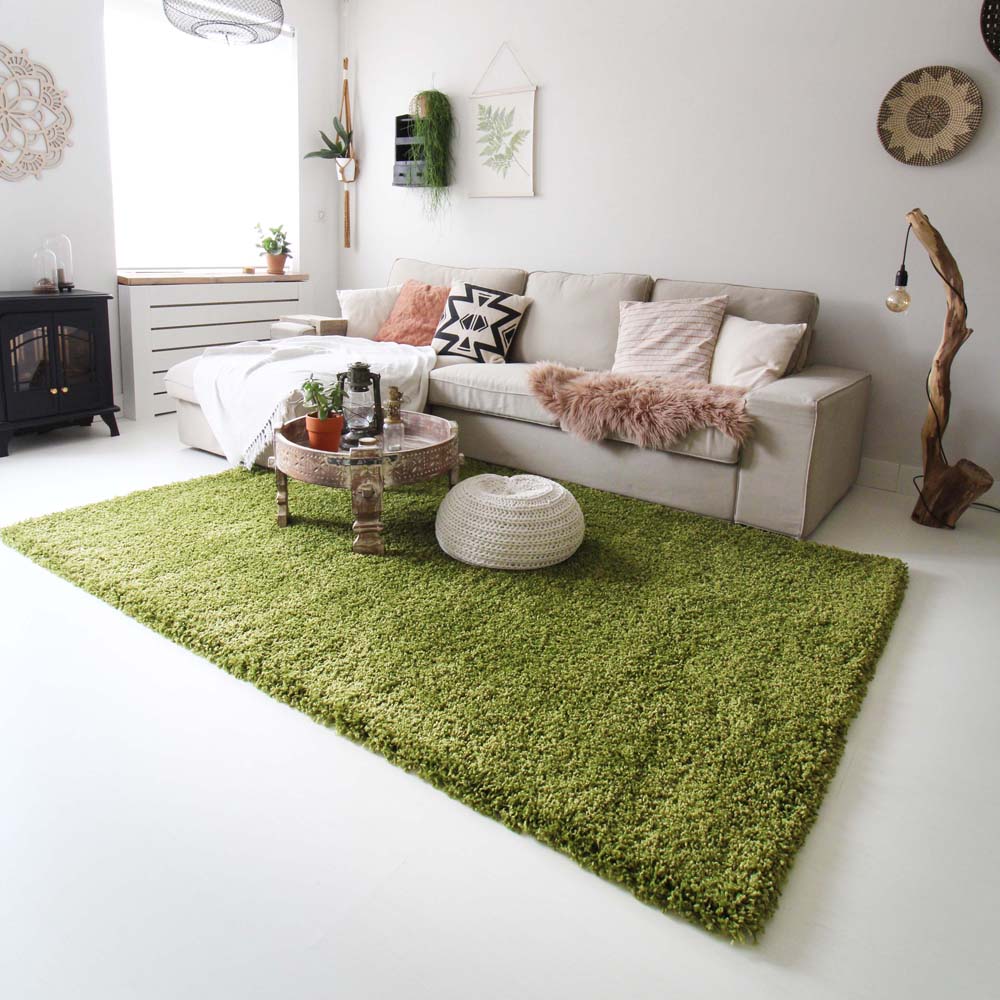 Hochflor Teppich - Shaggy Royal Grün Hochflor Teppich - Shaggy Royal Grün