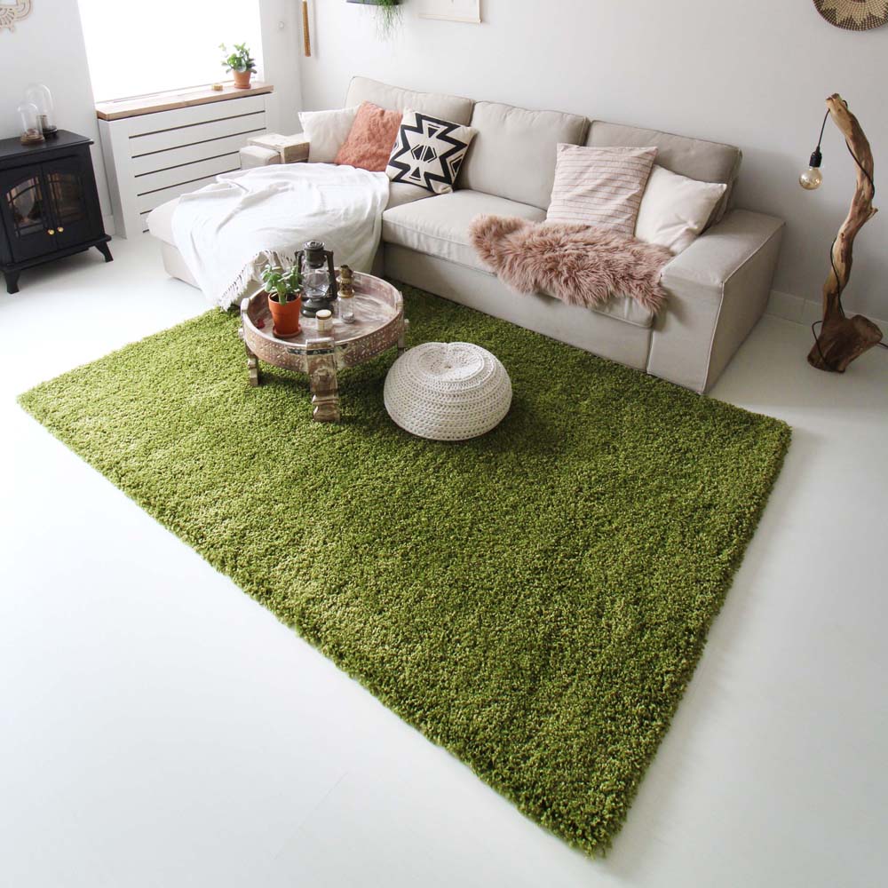 Hochflor Teppich - Shaggy Royal Grün Hochflor Teppich - Shaggy Royal Grün