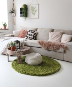 Hochflor Teppich Rund - Shaggy Royal Grün - sfeer, thumbnail Hochflor Teppich Rund - Shaggy Royal Grün - sfeer, thumbnail