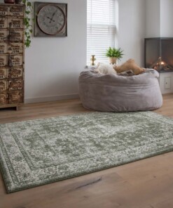 Vintage Teppich Orbis - Olivgrün - sfeer, thumbnail