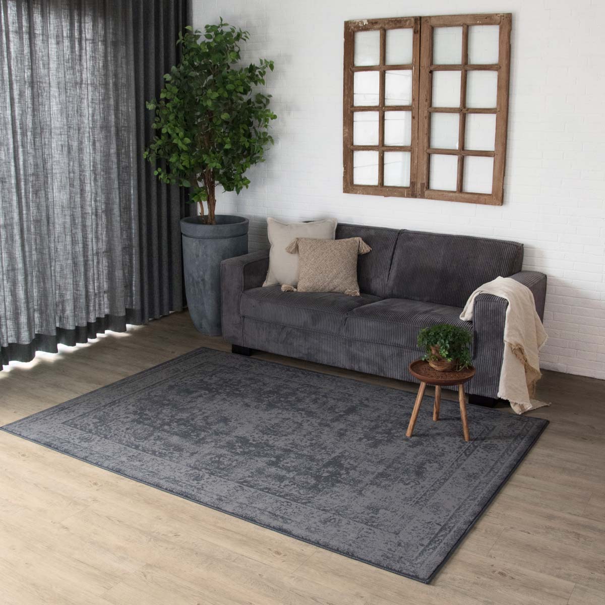 Vintage Teppich Orbis - Dunkelgrau - sfeer Vintage Teppich Orbis - Dunkelgrau - sfeer