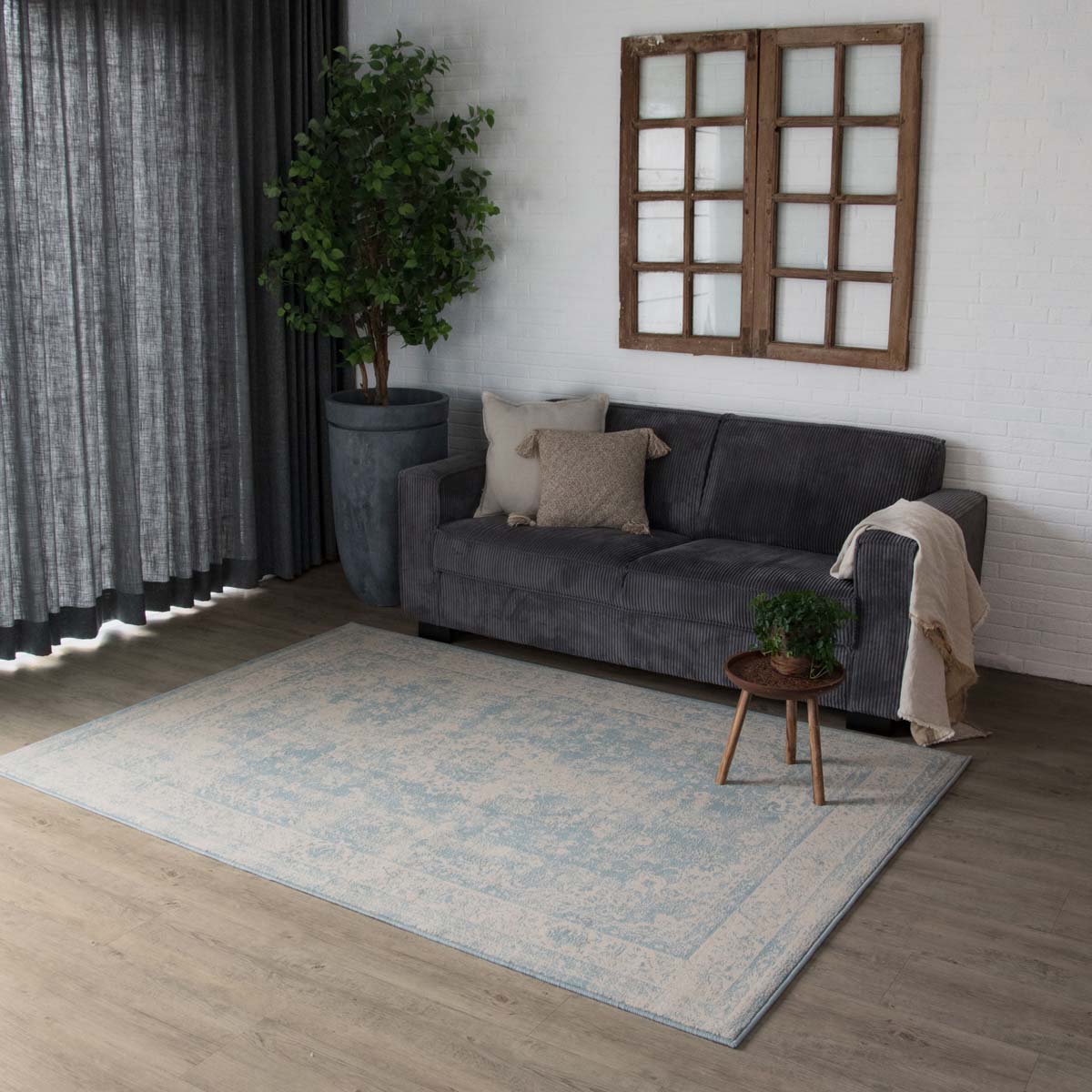 Vintage Teppich Orbis - Hellblau/Creme - sfeer Vintage Teppich Orbis - Hellblau/Creme - sfeer