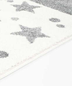Kinderteppich quadratisch Sterne 3D - Creme/Grau - close up zijkant, thumbnail Kinderteppich quadratisch Sterne 3D - Creme/Grau - close up zijkant, thumbnail