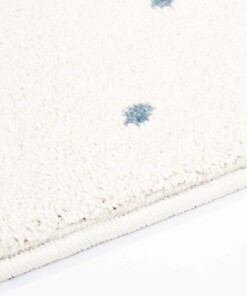 Kinderteppich Wolke & Stern 3D - Creme/Blau - close up zijkant, thumbnail