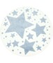 Kinderteppich Rund Sterne 3D - Blau/Creme - overzicht boven, thumbnail