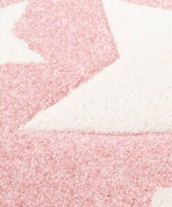 Kinderteppich Sterne 3D - Rosa/Creme - close up materiaal, thumbnail