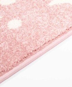 Kinderteppich Sterne 3D - Rosa/Creme - close up zijkant, thumbnail