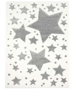 Kinderteppich quadratisch Sterne 3D - Creme/Grau - overzicht boven, thumbnail Kinderteppich quadratisch Sterne 3D - Creme/Grau - overzicht boven, thumbnail