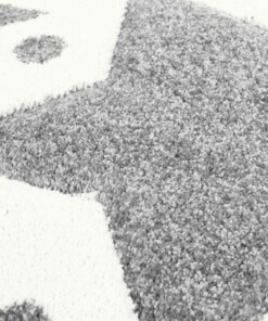 Kinderteppich quadratisch Sterne 3D - Creme/Grau - close up materiaal, thumbnail Kinderteppich quadratisch Sterne 3D - Creme/Grau - close up materiaal, thumbnail