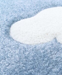 Kinderteppich Wolke 3D - Blau - close up materiaal, thumbnail