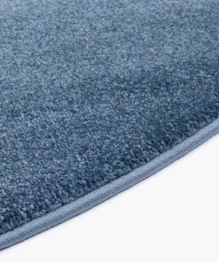 Velour Teppich Rund Gala - Dunkelblau - close up zijkant, thumbnail