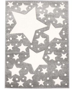 Kinderteppich quadratisch Sterne 3D - Grau/Creme - overzicht boven, thumbnail