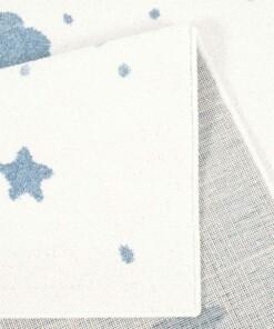 Kinderteppich Wolke & Stern 3D - Creme/Blau - close up vouw, thumbnail