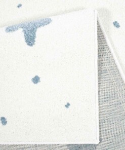 Kinderteppich Kleine Sterne 3D - Creme/Blau - close up vouw, thumbnail
