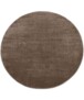 Velour Teppich Rund Gala - Braun - overzicht boven, thumbnail