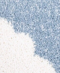 Kinderteppich Wolke & Stern 3D - Blau/Creme - close up materiaal, thumbnail