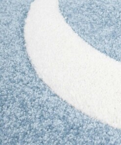 Kinderteppich Rund Anker 3D Blau - close up materiaal, thumbnail