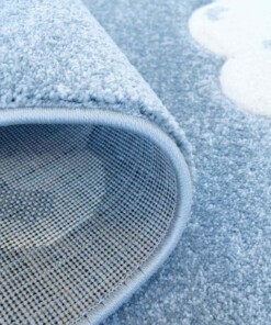 Kinderteppich Wolke 3D - Blau - close up vouw, thumbnail