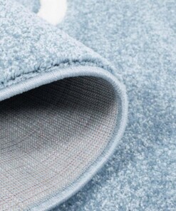 Kinderteppich Rund Anker 3D Blau - close up vouw, thumbnail