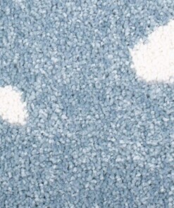 Kinderteppich Kleine Sterne 3D - Blau/Creme - close up materiaal, thumbnail