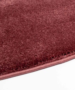 Velour Teppich Rund Gala - Rot - close up zijkant, thumbnail
