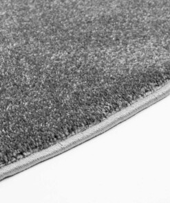 Velour Teppich Rund Gala - Dunkelgrau - close up zijkant, thumbnail