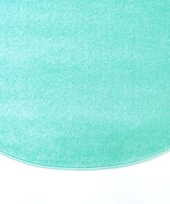 Kinderteppich Rund Softpile - Mintblau - close up zijkant, thumbnail
