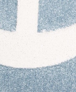 Kinderteppich Rund Anker 3D Blau - close up materiaal, thumbnail
