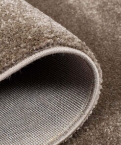 Velour Teppich Rund Gala - Braun - close up vouw, thumbnail