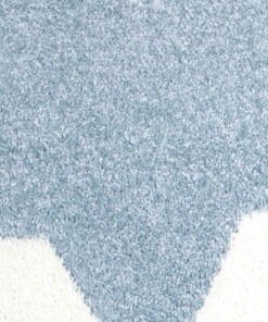 Kinderteppich Rund Sterne 3D - Creme/Blau - close up materiaal, thumbnail Kinderteppich Rund Sterne 3D - Creme/Blau - close up materiaal, thumbnail