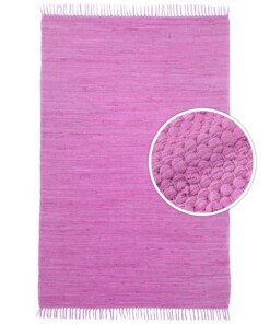 Kelim Läufer Handgewebt Bomull - Lila - overzicht boven, thumbnail