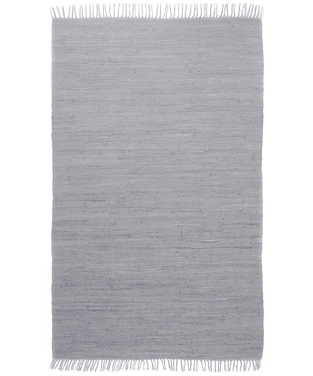 Kelim Teppich Handgewebt Bomull - Grau - overzicht boven Kelim Teppich Handgewebt Bomull - Grau - overzicht boven