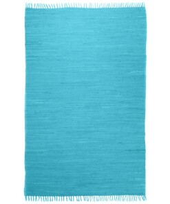 Kelim Teppich Handgewebt Bomull - Türkis - overzicht boven, thumbnail Kelim Teppich Handgewebt Bomull - Türkis - overzicht boven, thumbnail