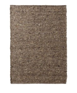 Wollteppich Handgewebt Oslo - Braun - overzicht boven, thumbnail