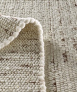 Wollläufer Handgewebt Oslo - Creme - close up vouw, thumbnail