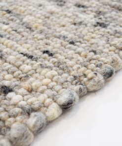 Wollteppich Handgewebt Ylva - Grau - close up zijkant, thumbnail Wollteppich Handgewebt Ylva - Grau - close up zijkant, thumbnail