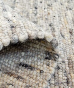 Wollteppich Handgewebt Ylva - Grau - close up vouw, thumbnail Wollteppich Handgewebt Ylva - Grau - close up vouw, thumbnail