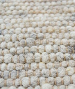 Wollteppich Quadratisch Handgewebt Ylva- Beige/Grau - close up materiaal, thumbnail Wollteppich Quadratisch Handgewebt Ylva- Beige/Grau - close up materiaal, thumbnail