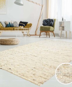 Wollteppich Handgewebt Ylva - Beige - sfeer