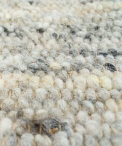 Wollteppich Handgewebt Veve - Grau/Creme - close up materiaal, thumbnail Wollteppich Handgewebt Veve - Grau/Creme - close up materiaal, thumbnail
